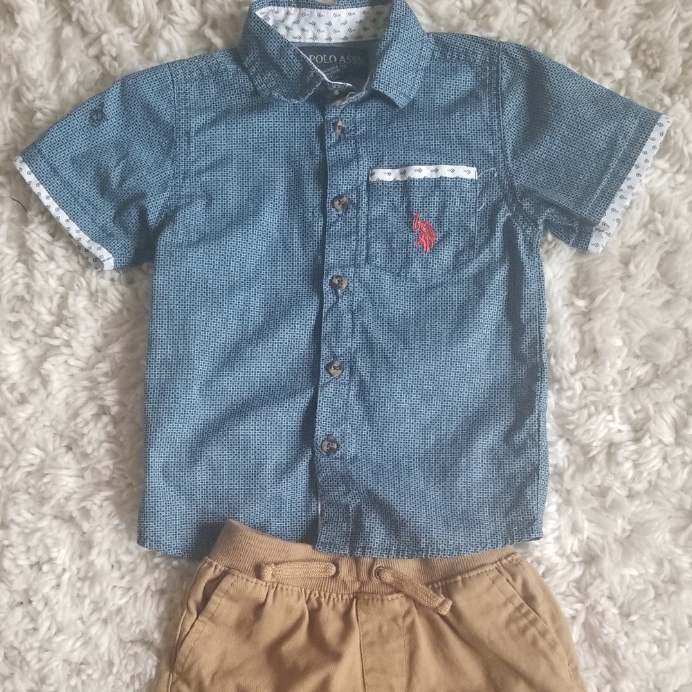 5/$15 U.S. Polo Assn. Toddler Boys Short Set